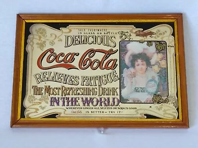 Coca Cola Advertising Picture Mirror 13 X 9 Vintage Mirror Man Cave Bar  • £34.99