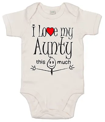 Baby Bodysuit  I Love My Aunty Daddy Mummy Grandma Etc  Babygrow Family Clothes • £10.95