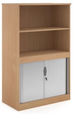 Systems Combination Unit With Tambour Doors And Open Top 1600mm High With 2 Shel • £583.37