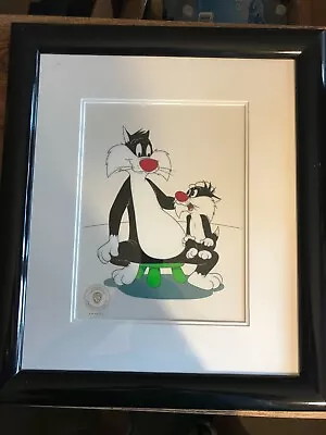 Framed Art-Robert McKimson  Sylvester Cat-Like Father-Like Son  Limited Edition  • $149.95