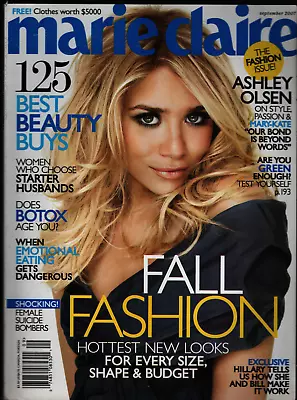 Marie Claire Fashion Magazine Septemebr 2007 Mary-Kate Ashley Olsen 021621ame2 • $31.28