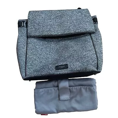 StorkSak St James Scuba Convertible Baby Bag - Gray Black • $85