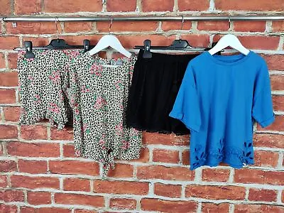 Girls Bundle Age 8-9 Years 100% Next Leopard Print Top Shorts Set T-shirt 134cm • £12.49