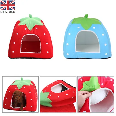£7.81 • Buy Strawberry Winter Warm Small Pet House Nest Guinea Pig Hamster Animal Bed House
