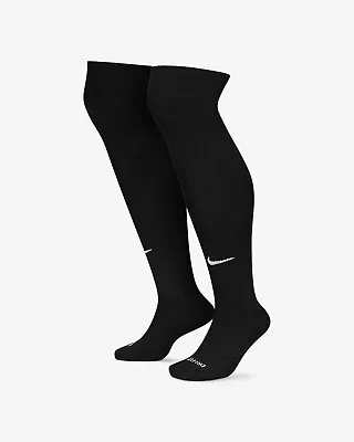 Nike Knee High Socks Black Soccer Softball Baseball Mens L 8-12 Wmns 10-13 1pair • $15.98