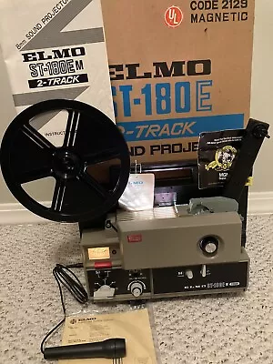 VTG Elmo ST-180E SUPER 8MM 2-Track Projector W/ Stereo Sound..As Is.. • $149.99