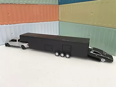 3D Print 1/64 Gooseneck Enclosed 36FT Race Car Trailer For Greenlight Open Wheel • $52.20