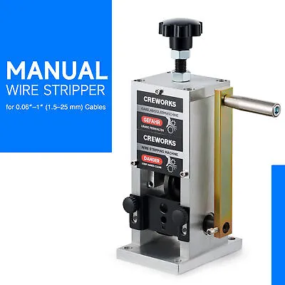 CREWORKS Manual Wire Stripper 1.5-25 Mm Cable Stripping Machine Copper Recycling • £49.99
