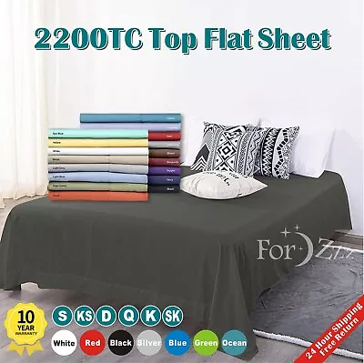 $17.95 • Buy Comfy 2200TC Soft Top Flat Sheet Soft Super King Single Double Queen Size Bed