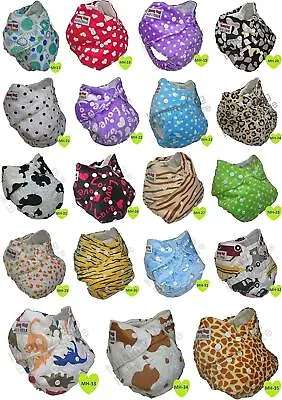 Baby Reusable Washable Pocket Nappy Adjustable Cloth Nappy Cover Wrap Bamboo • £5.99