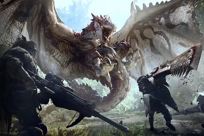 Monster Hunter Moster Fight Tv Video Game Wall Art Home Decor - POSTER 20x30 • $23.99