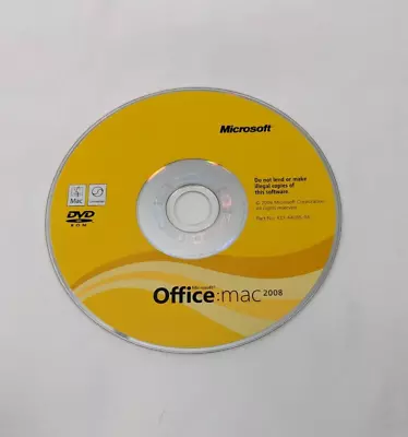 Microsoft Office Mac 2008 ~ DVD Only • $14.99