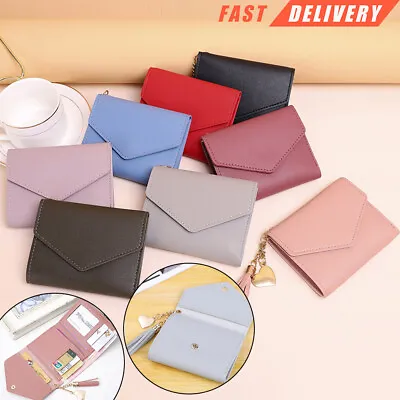 Women's RFID Blocking Small Bifold Leather Pocket Wallet Card Holder Mini Purse • $6.89