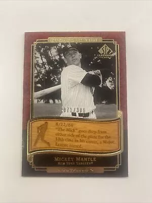 2003 SP Legendary Cuts Mickey Mantle Etched In Time Relic /300 Yankees HOF D551 • $9.99