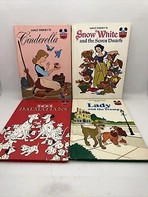 Disney’s Wonderful World Of Reading Hardcover Books 73’ 74’ 81’ Vtg Lot Of 4 • $6