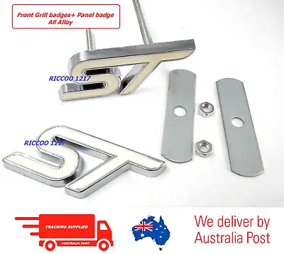 For Ford Fiesta Badges Grill & Panel Badges All Alloy White Chrome. • $21.95