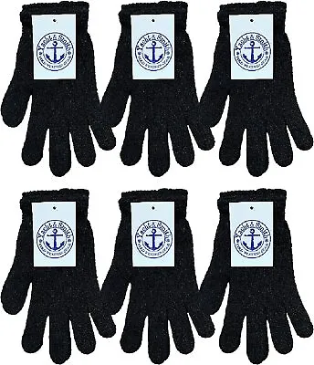 6 Units Of Yacht & Smith Unisex Black Magic Gloves-Knitted Stretch GlovesBlack • $15.12