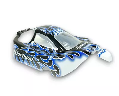 HSP Off Road Nitro RC 1/10 Buggy Body Shell BLUE Flame 06027 66001 - NEW • £14.99