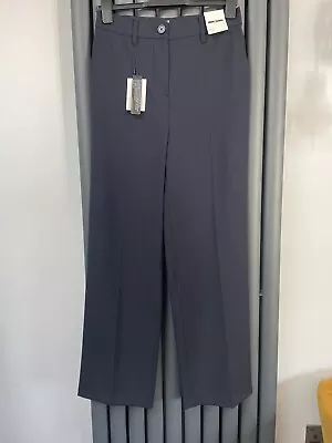 £16.99 • Buy Bnwt New Autograph M&S Straight Leg High Rise Dark Navy Smart Trousers Size 10