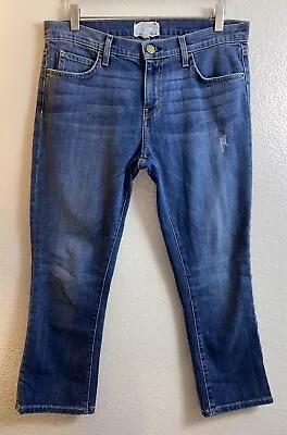 Current/Elliott Women's Size 28 The Cropped Boot Jeans Blue Distressed • $25.12