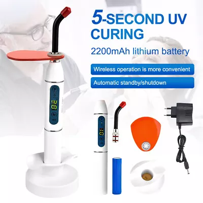 UV Dental LED Teeth Whitening Light Cure Lamp Cordless Wireless Curing Machine • $35.99