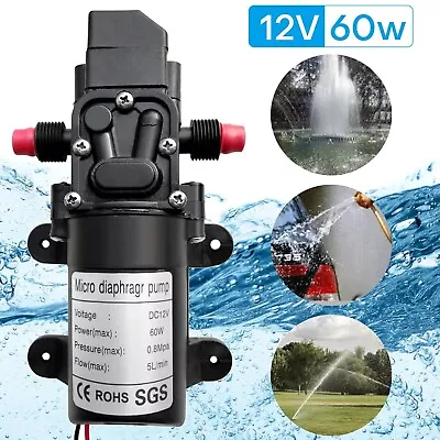 12V Water Pump 130PSI Self Priming Diaphragm High Pressure Automatic Switch • $14.99