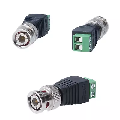 10 X BNC Male Balun Connector CAT5 Cable Screw Terminal CCTV Video Camera LOT • $5.99