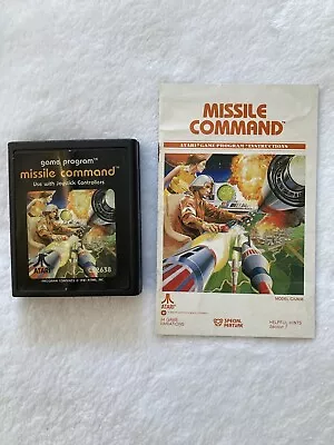 TESTED Atari 2600 Missile Command 1981 W/Manual - Video • $6