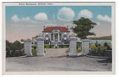 Milford Connecticut Vintage Postcard View Of Poli's Residence • $2
