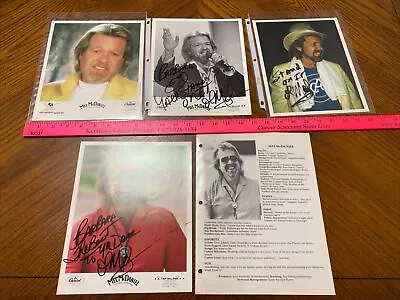 Mel McDaniel 8x10 Photo Lot With Autographs! Plus Fact Sheet! Excellent Cond! • $199.99