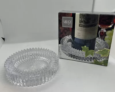 Mikasa Diamond Fire Crystal Wine Coaster Pillar Candleholder • $15