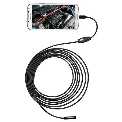 16ft Micro USB Endoscope Borescope Video Camera 6 LED For Car Truck Inspection • $13.45