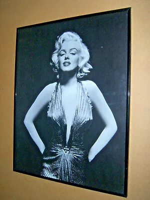 Marilyn Monroe Black & White Glossy Photographic Print Poster Framed 16x20 • $60