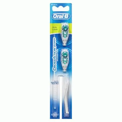 $28.80 • Buy Oral B Oral-b Crossaction Dual Clean Replacement Brush Heads 2 Pack Power - Medi