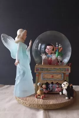 Disney Pinocchio And The Blue Fairy Musical Snowglobe Vintage • $120