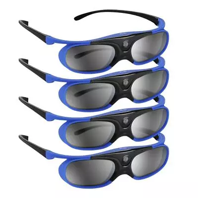 4pcs JX-30 DLP Link 3D Active Shutter Glasses Compatible With Panasonic/Acer • £59.99