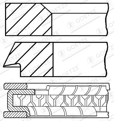 £30.56 • Buy Piston Rings Kit (Single Cylinder) 08-206611-00 Goetze Engine 550175 Quality New