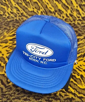 Vintage 1980s Ford Trucker Hat Snapback Cap Retro 80s Cars Motorsports  • £35