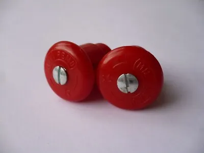 NOS Vintage Milremo Screw Type Bar End Plugs Red Color A14 Us • $25.99