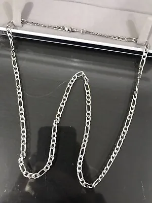 26” 316l Stainless Steel Non Tarnish Curb Silver Long Chain Necklace Mens Ladies • £20