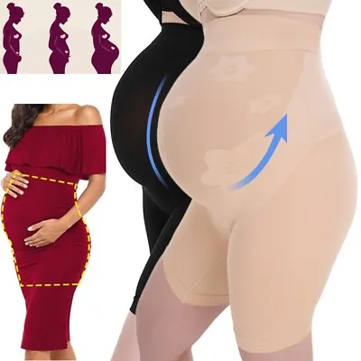Women Maternity Shapewear High Waist Support Pregnancy Pants For Dresses Shaper • £14.79
