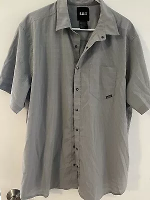 5.11 Tactical Men's Gray Snap Button Short Sleeve Shirt Size XLarge • $17