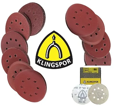 125mm Sanding Discs WOOD & METAL - Sandpaper 5  KLINGSPOR /// 40 - 600 GRIT /// • £14.99