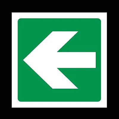 £1.29 • Buy Fire Exit Arrow Left Rigid Plastic Sign OR Sticker All Sizes (EE44)