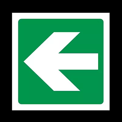 £1.29 • Buy Fire Exit Arrow Left Rigid Plastic Sign OR Sticker All Sizes (EE44)