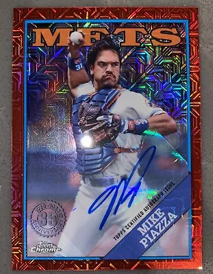 2023 Series 2 SILVER PACK Mike Piazza Red Refractor Autograph /5 • $200