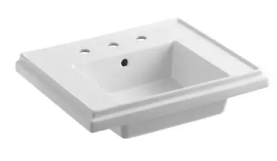 Kohler  K-2757-8-0  Tresham 24  Pedestal Bathroom Sink With 8  Centers - White • $219.99