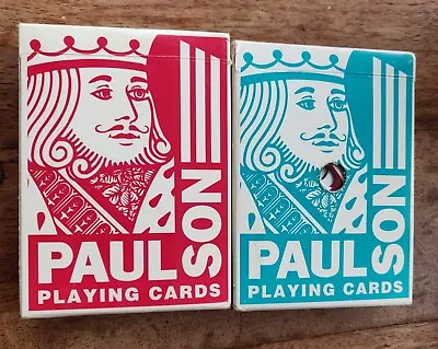 Vintage 2 Packs Of Paul Son Playing Cards Las Vegas  Marked By Casino. • £4