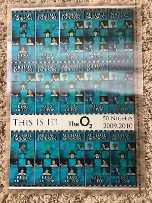 Michael Jackson This Is It Ticket Blue Design Poster Sheet • £70