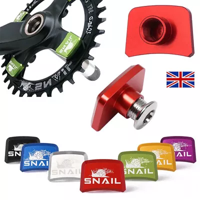 4pcs Aluminum Alloy Single Chainring Bolts MTB Bike Chain Ring Square Screws UK • £6.98